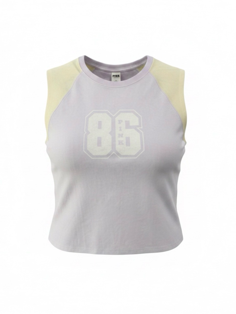 PINK Victoria’s Secret Women’s Sleeveless Crop Top 86 Graphic Colorblock Size XL
